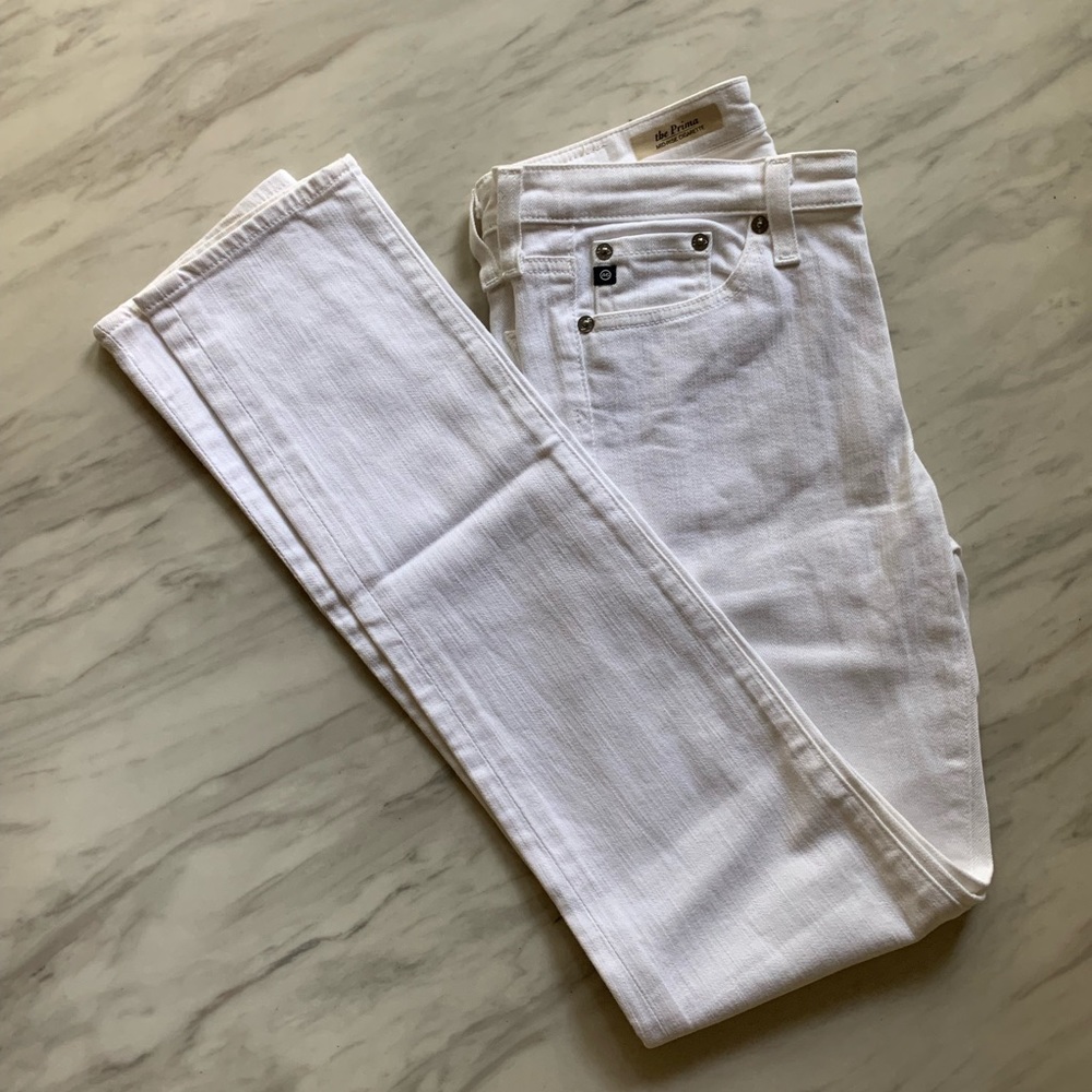 AG skinny white jeans